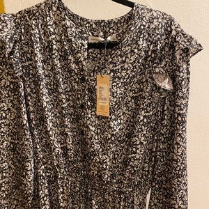 Rebecca Minkoff Black and White Ruffle Dress